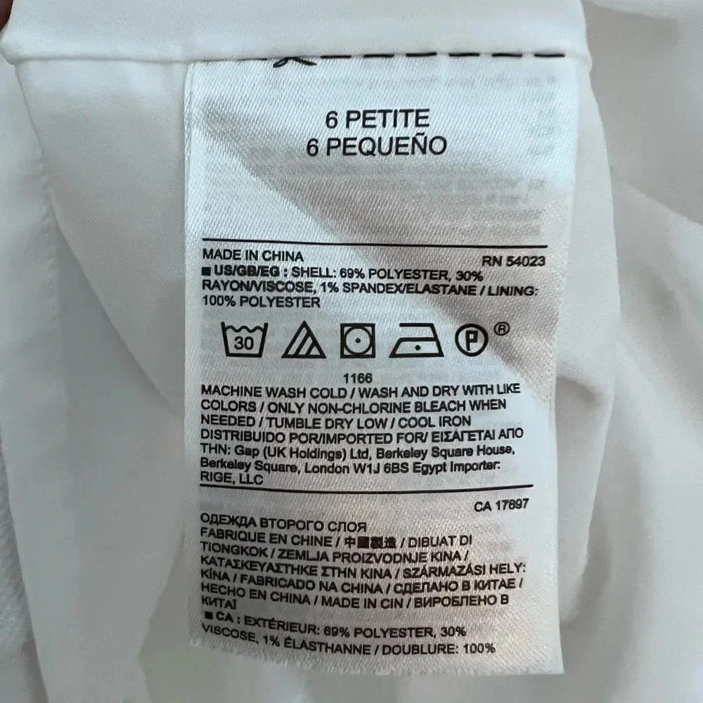 Banana Republic White Dress Size 6 - Picture 12 of 12